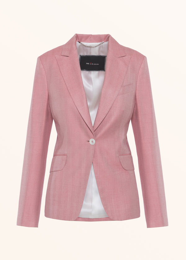 Kiton rose jacket for woman, in silk 1