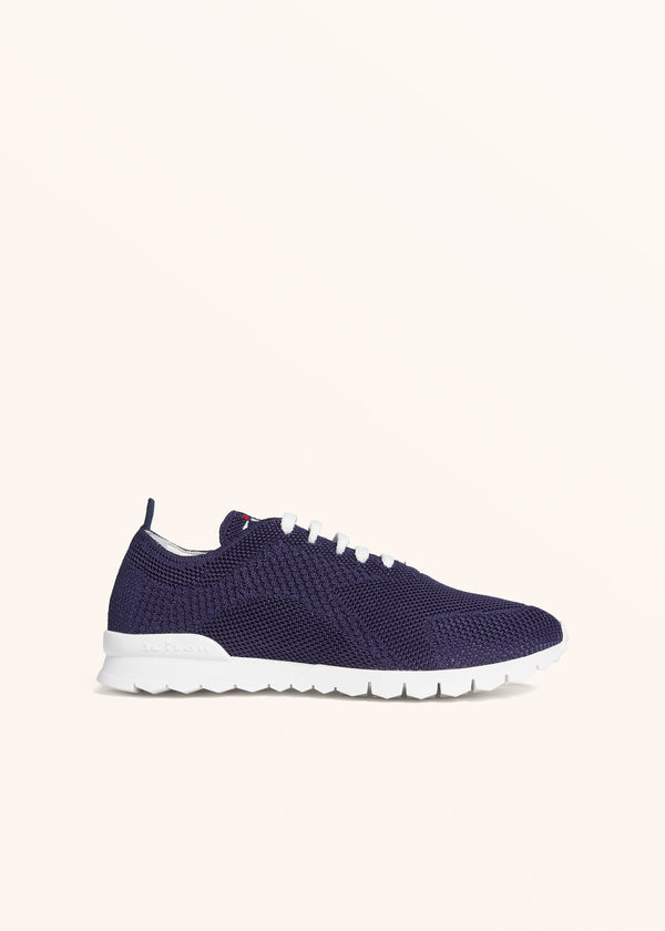 Kiton navy blue sneakers shoes for woman, in cotton 1