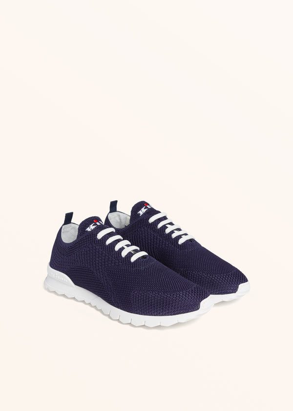 Kiton navy blue sneakers shoes for woman, in cotton 2