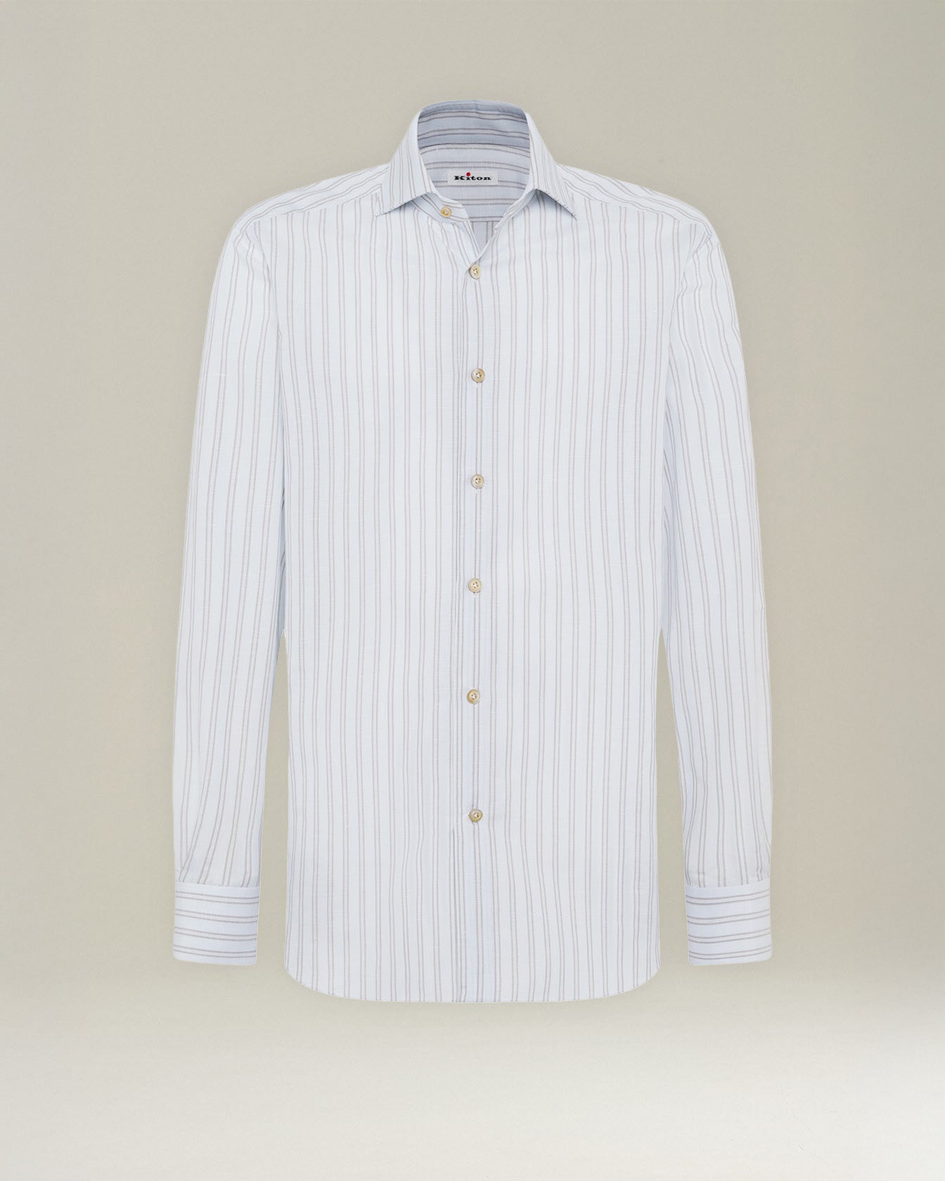 COTTON AND LINEN STRIPED SHIRT COTTON AND LINEN STRIPED SHIRT