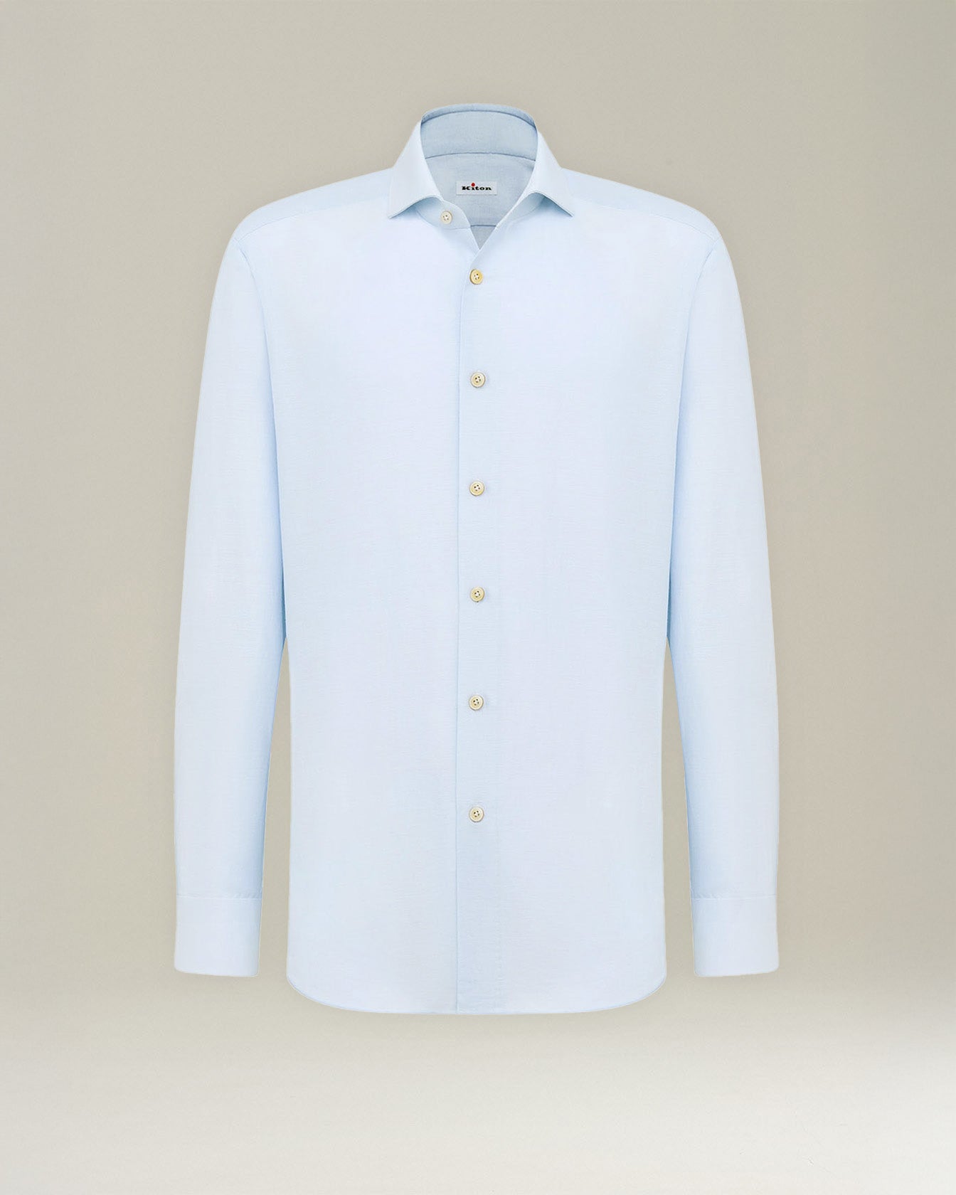 Classic light blue shirt in cotton and hemp blend