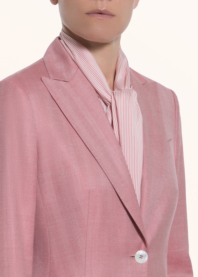 Kiton rose jacket for woman, in silk 4