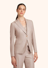 Kiton beige jacket for woman, in silk 2