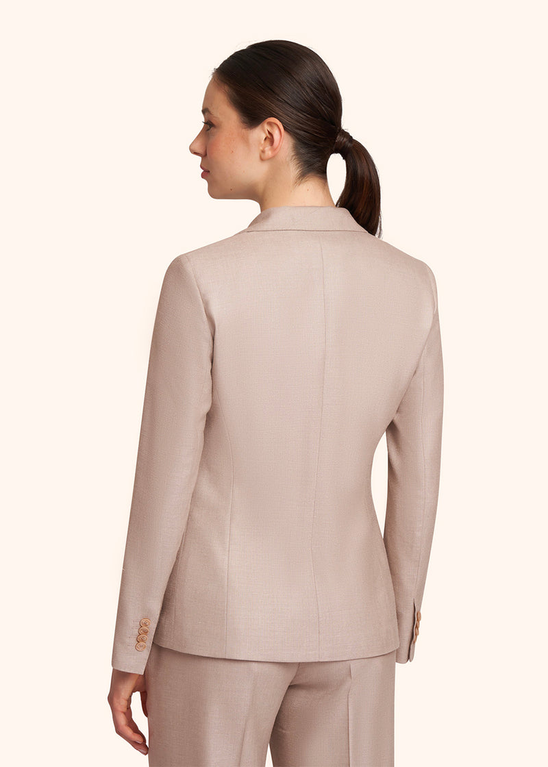 Kiton beige jacket for woman, in silk 3