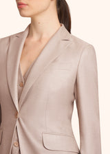 Kiton beige jacket for woman, in silk 4