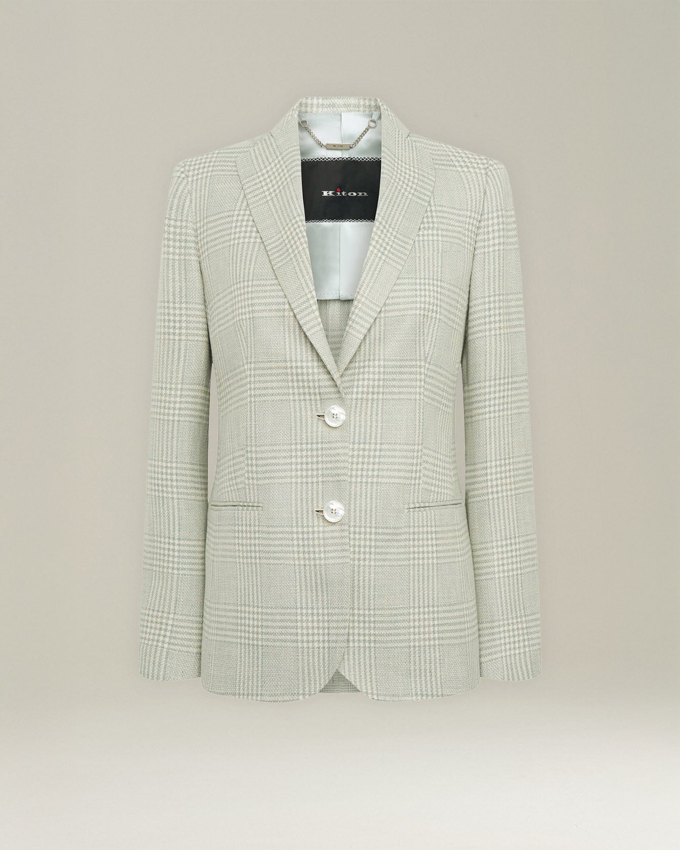 GLEN PLAID SILK BLEND BLAZER