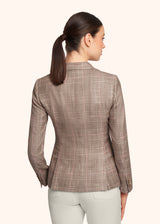 Kiton beige jacket for woman, in silk 3