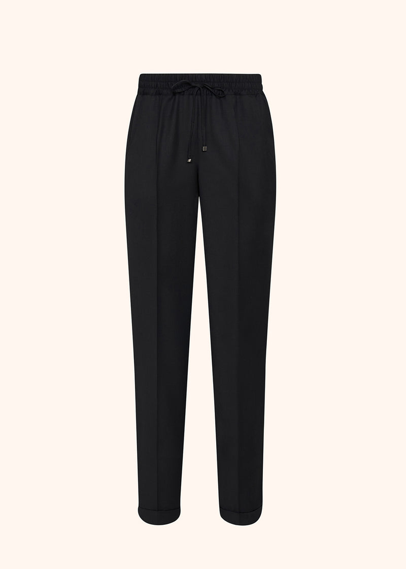 Kiton black trousers for woman, in virgin wool 1