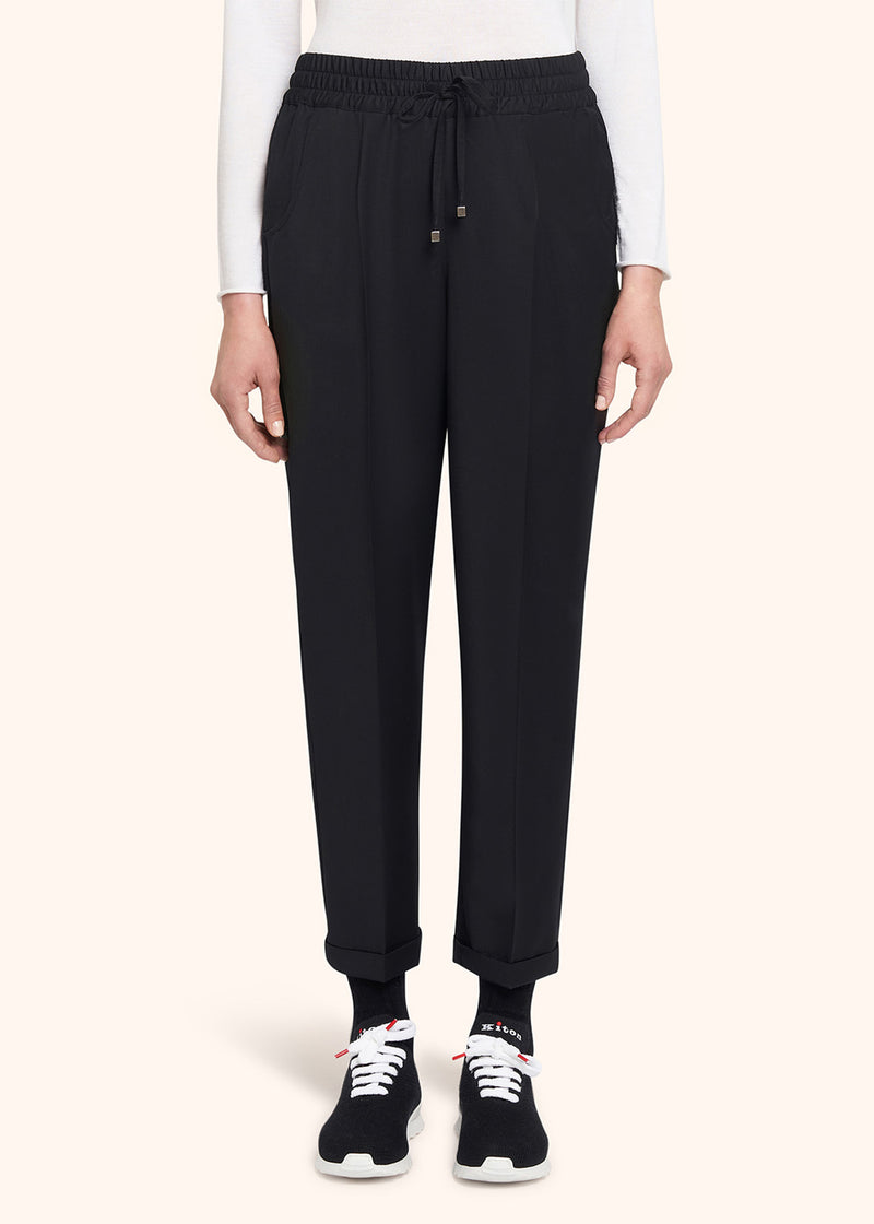 Kiton black trousers for woman, in virgin wool 2