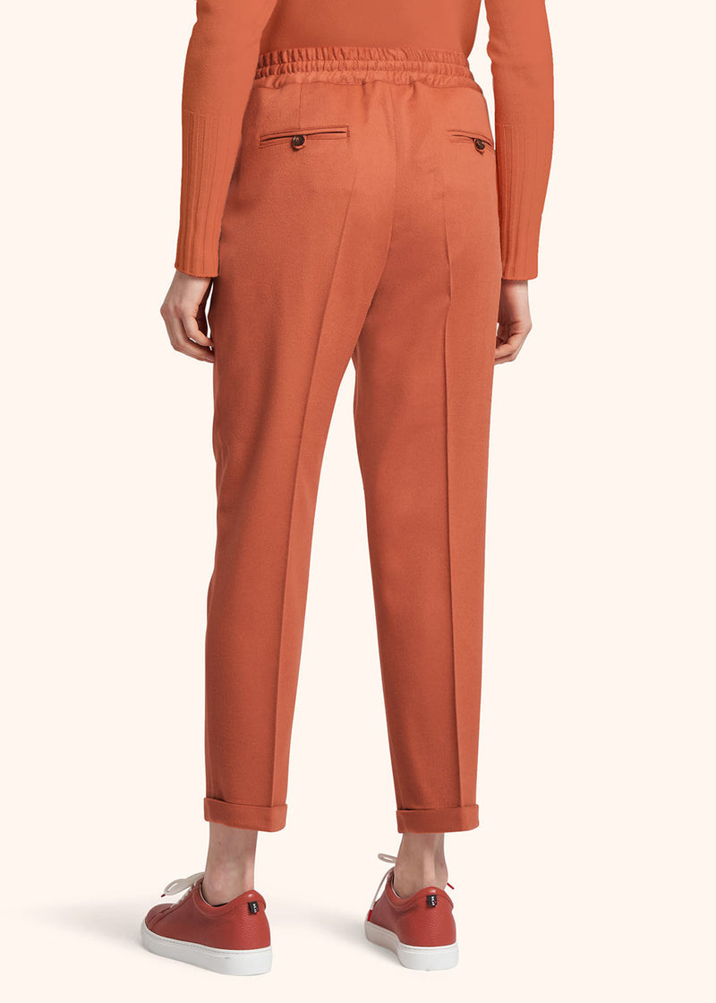 Kiton rust trousers for woman, in cashmere 3