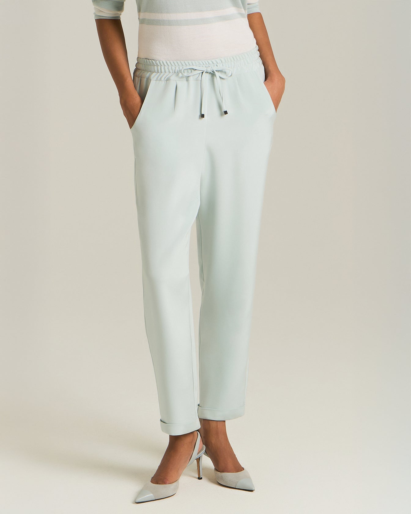 SILK COMFORT-FIT TROUSERS