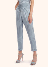 Kiton celestial blue trousers for woman, in silk 2