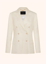 Kiton white jacket for woman, in viscose 1