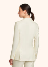 Kiton white jacket for woman, in viscose 3