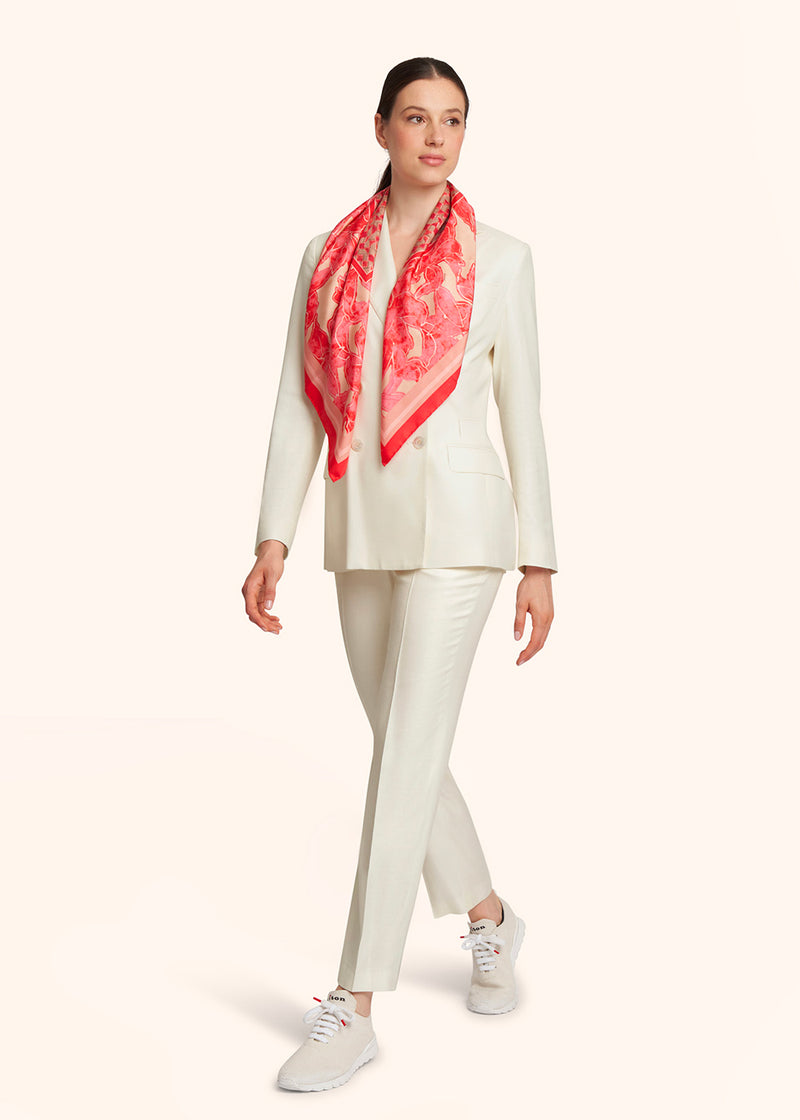 Kiton white jacket for woman, in viscose 5