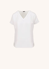 Kiton white shirt for woman, in silk 1