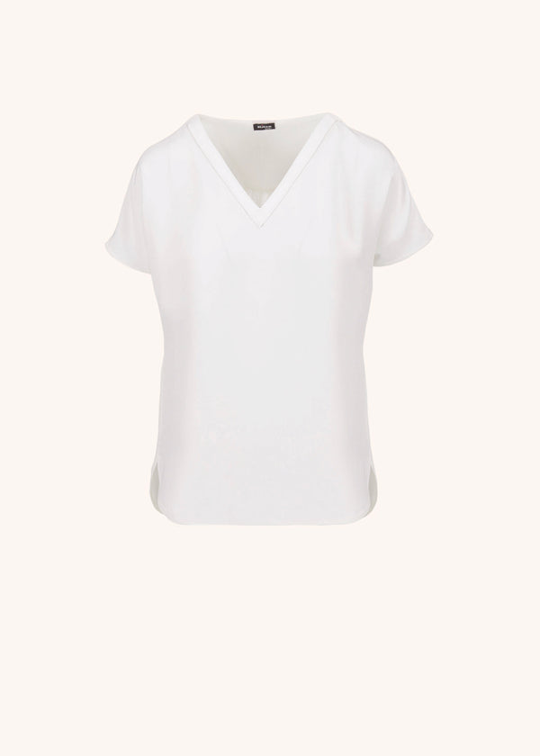 Kiton white shirt for woman, in silk 1