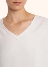Kiton white shirt for woman, in silk 4