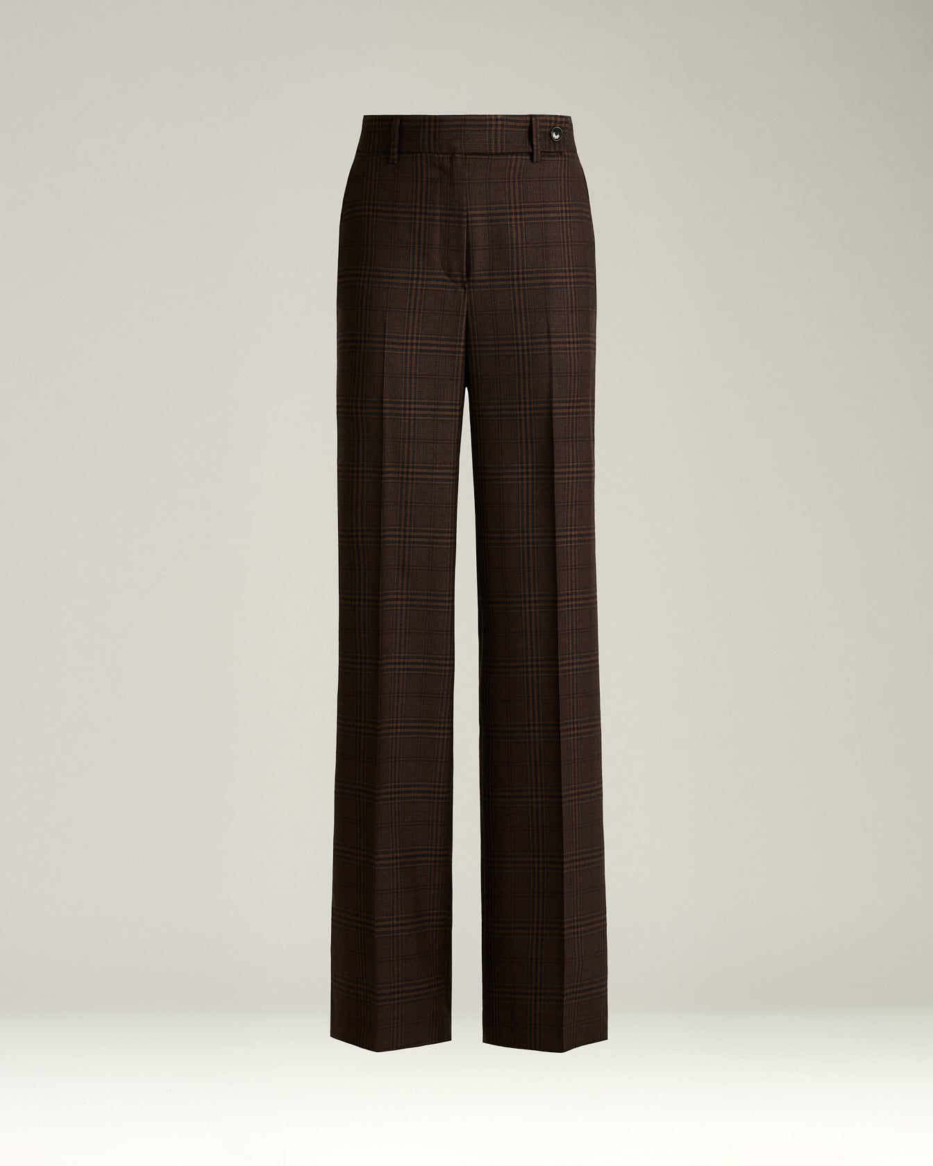 GLEN PLAID CASHMERE TROUSERS