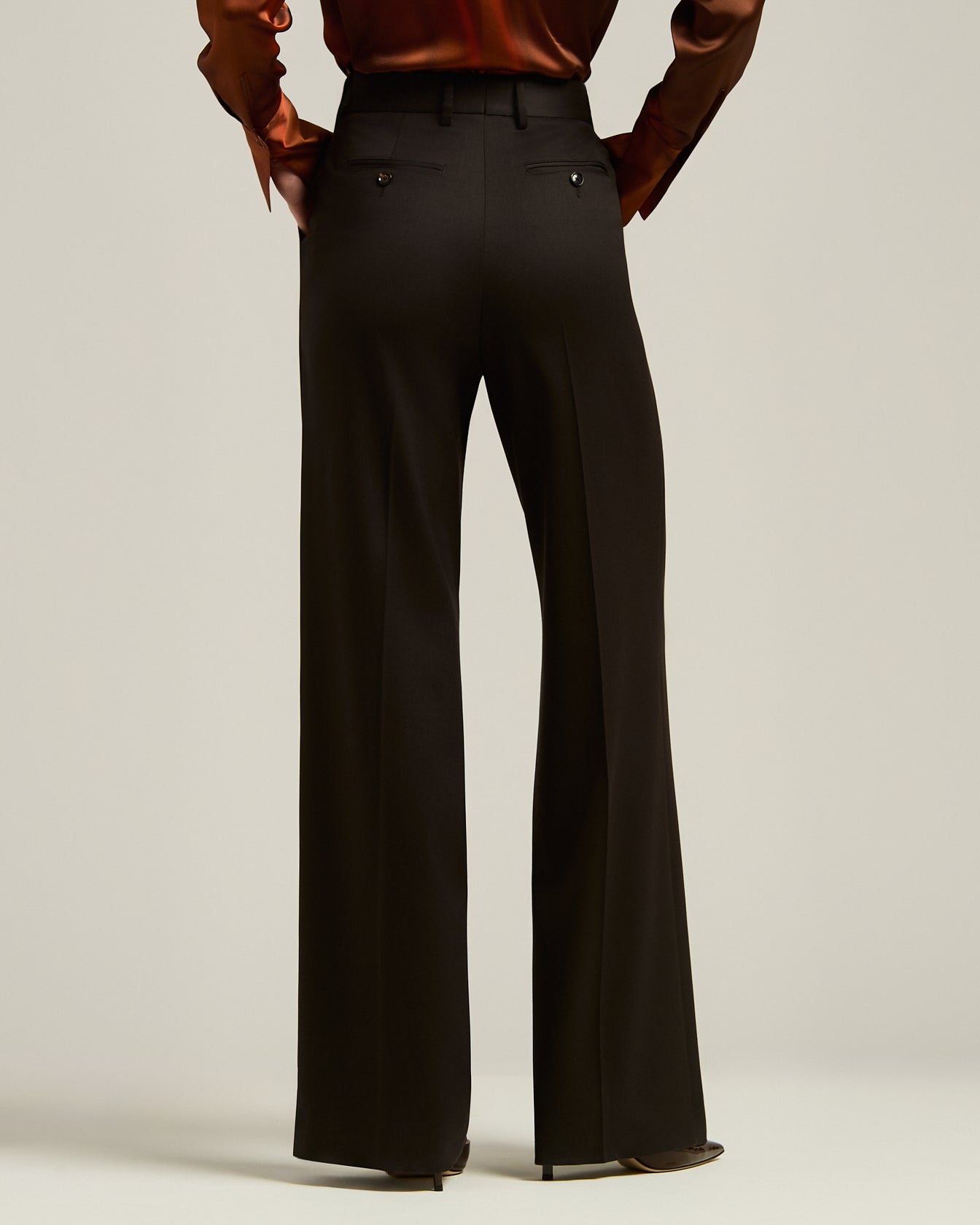 MONOCHROME WOOL TROUSERS