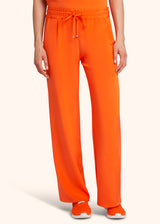 Kiton orange trousers for woman, in silk 2