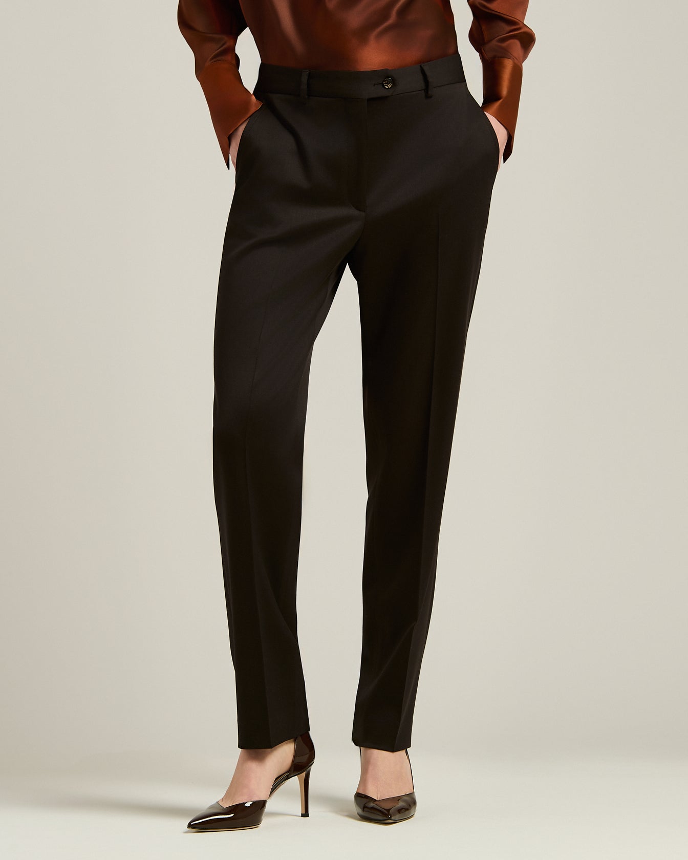 WOOL BLEND TROUSERS
