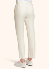 Kiton white trousers for woman, in viscose 3