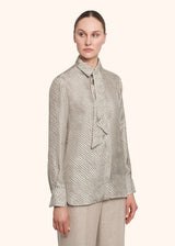 Kiton cream white/beige shirt for woman, in silk 2