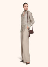 Kiton cream white/beige shirt for woman, in silk 5