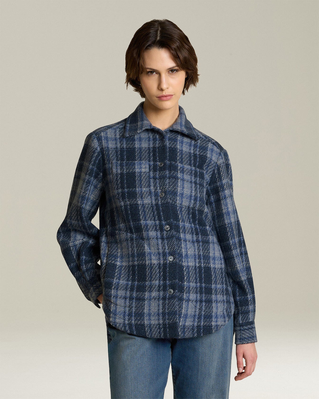 TARTAN CASHMERE OVERSHIRT