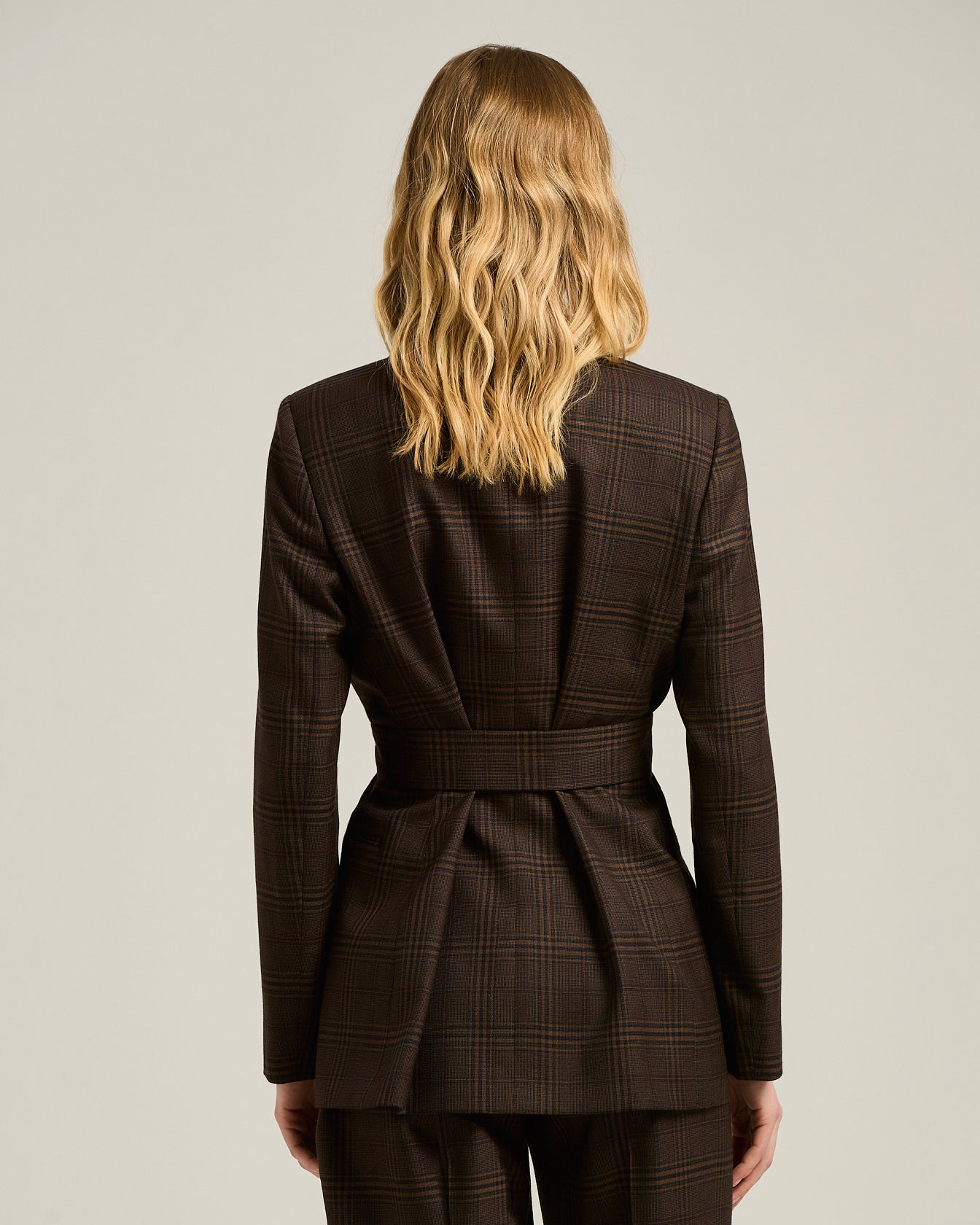 GLEN PLAID CASHMERE BLAZER