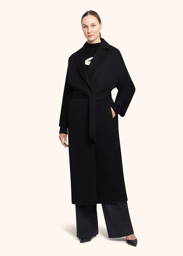 Kiton black coat for woman, in cashmere 2