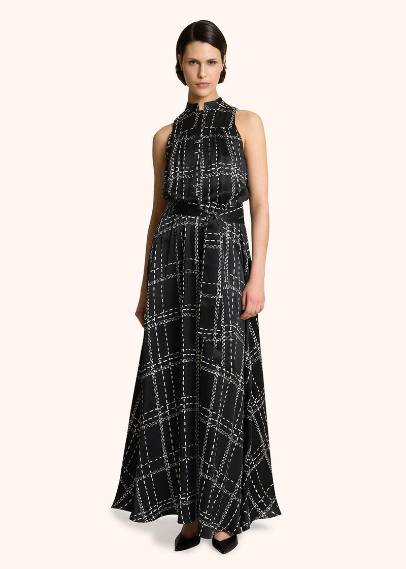 PRINTED SILK EVENING GOWN