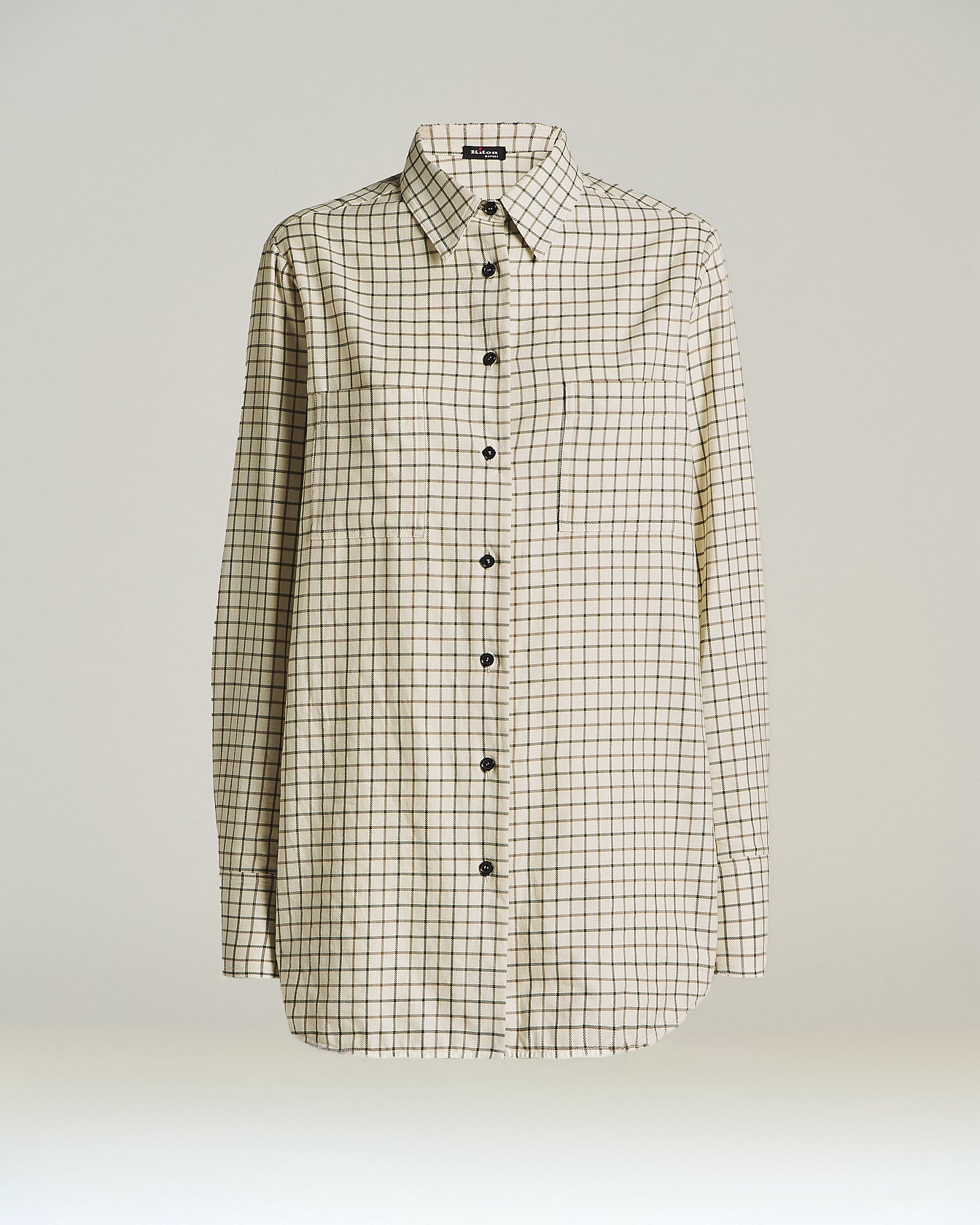 COTTON CHECKED SHIRT WITH DOUBLE PATCH POCKETS
