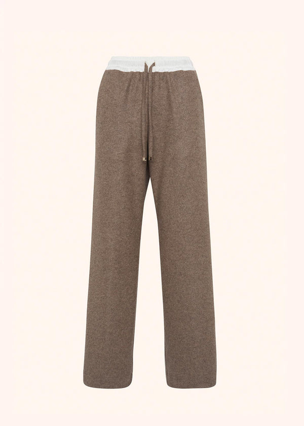 Kiton taupe trousers for woman, in cashmere 1
