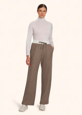 Kiton taupe trousers for woman, in cashmere 5