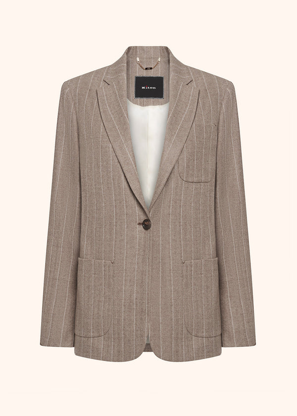 Kiton beige jacket for woman, in wool 1