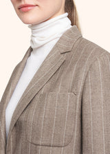 Kiton beige jacket for woman, in wool 4