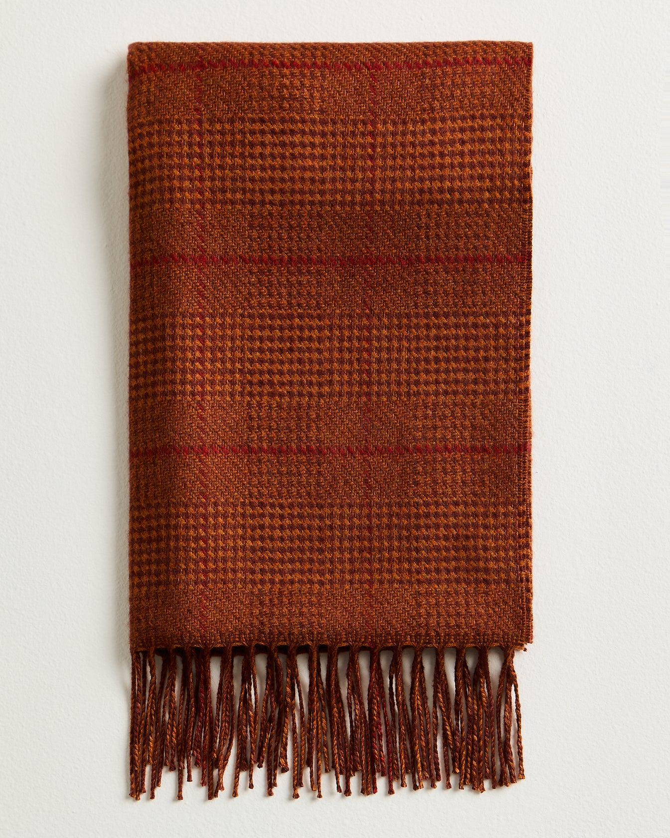 Woman's glen plaid scarf in silk and cashmere