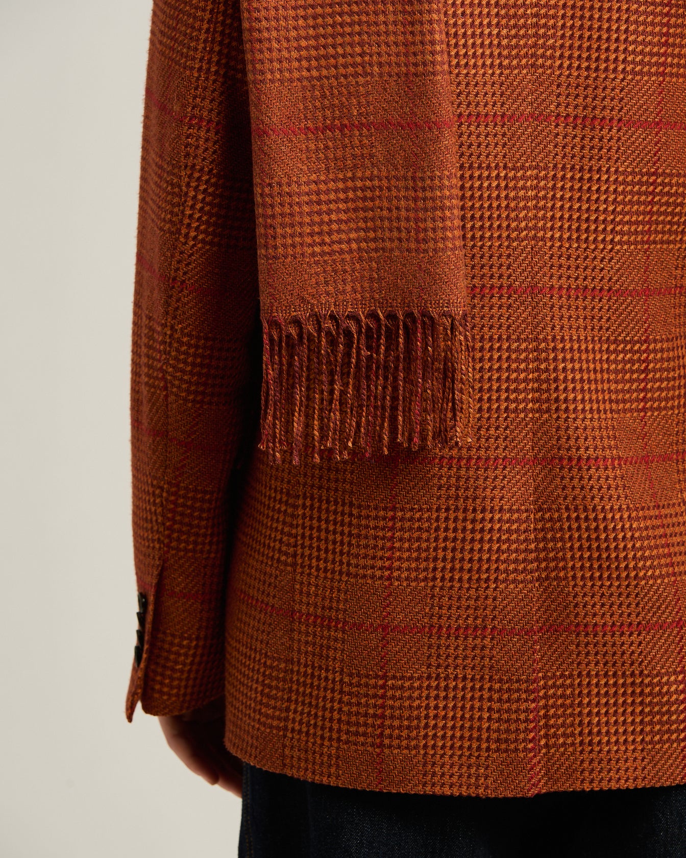 Woman's glen plaid scarf in silk and cashmere