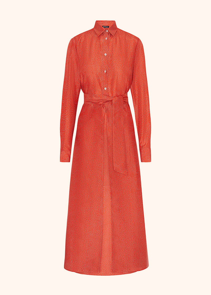 Kiton orange dress for woman, in silk 1