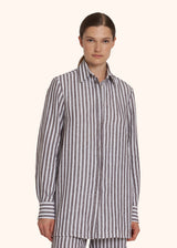 Kiton brown shirt for woman, in linen 2