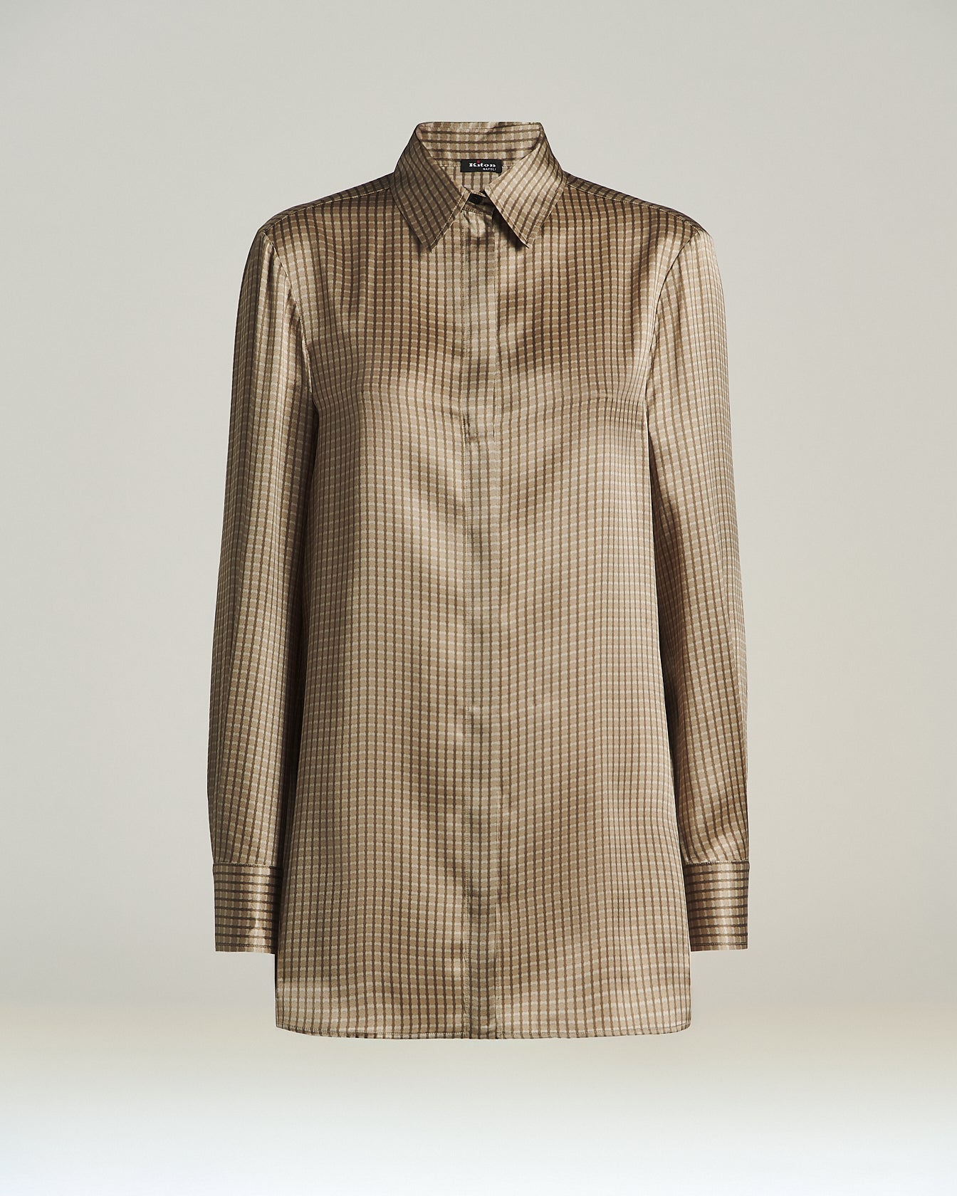 SILK SHIRT WITH GEOMETRIC PATTERN