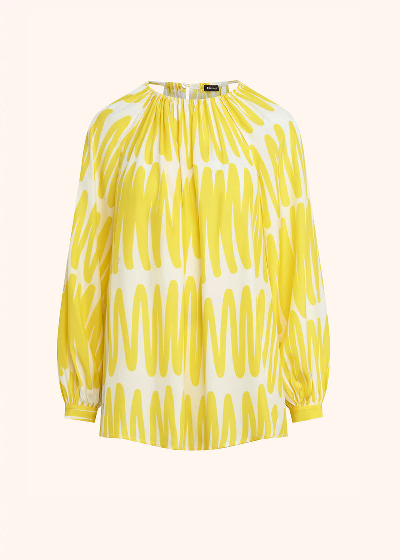 Kiton yellow shirt for woman, in silk 1