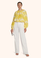Kiton yellow shirt for woman, in silk 5