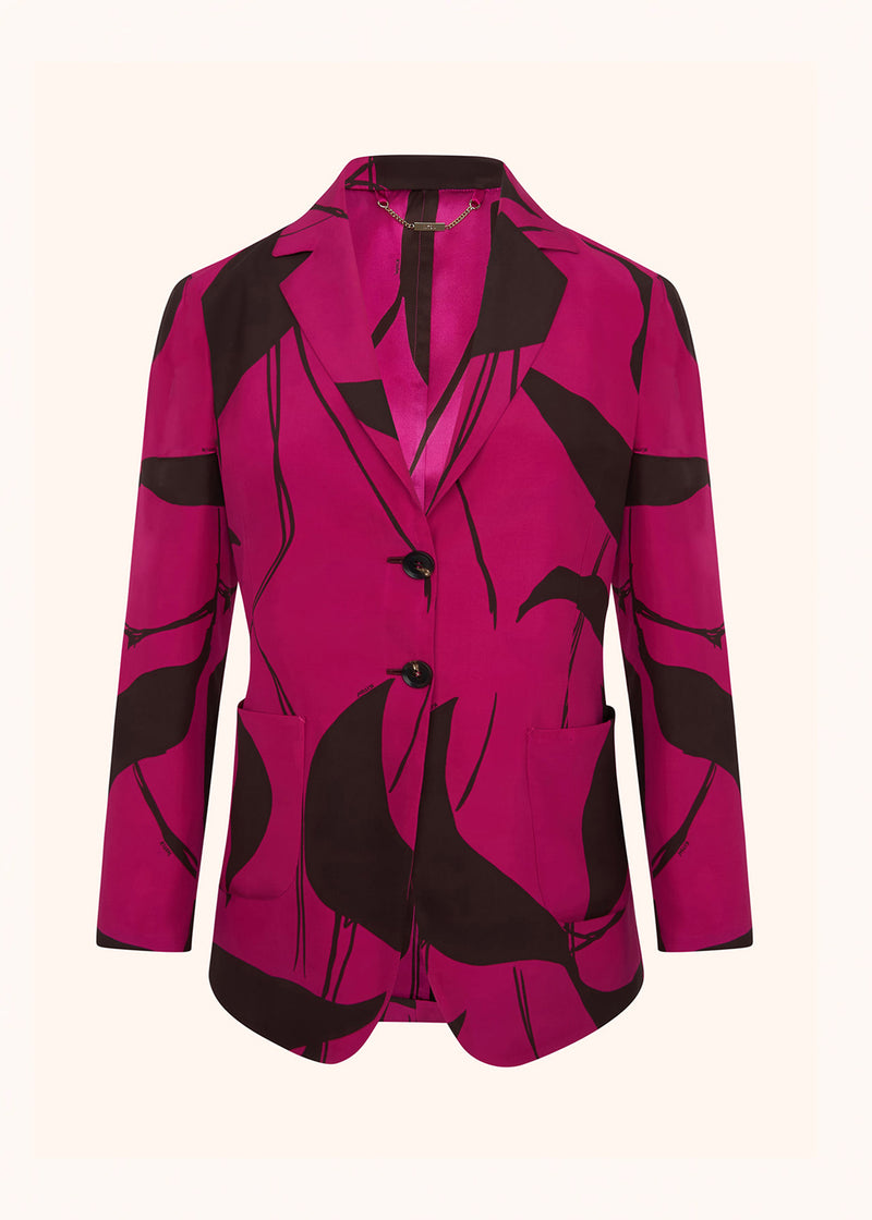 Kiton fuchsia/brown jacket for woman, in silk 1