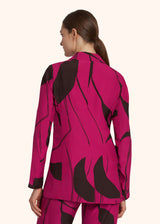 Kiton fuchsia/brown jacket for woman, in silk 3