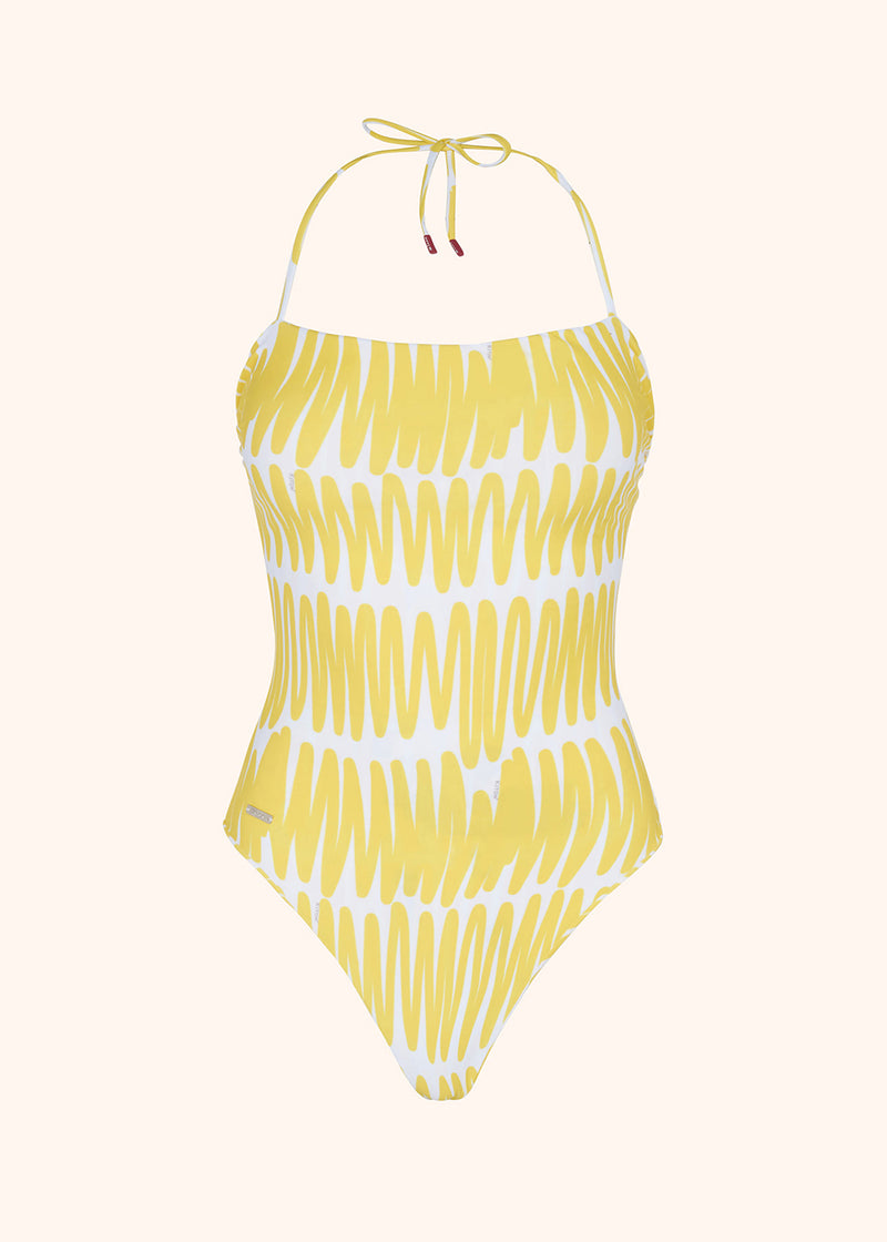 Kiton yellow swimsuit for woman, in polyester 1