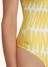 Kiton yellow swimsuit for woman, in polyester 4