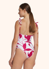 Kiton white swimsuit for woman, in polyester 3